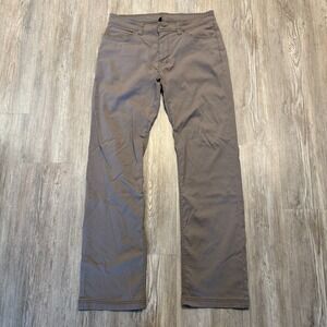 prAna Mens 34x32 Slim Fit Gray Hiking Pants